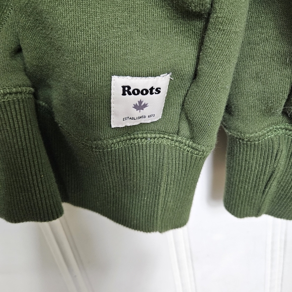Roots Hoodie Mens Sixe XXL Green Organic Original Kanga Fleece Sweatshirt Canada - Picture 6 of 16
